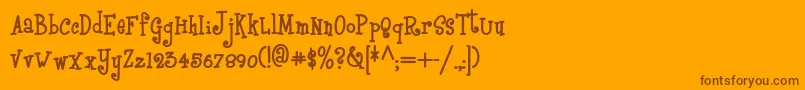Boyzrgrossnf-Schriftart – Braune Schriften auf orangefarbenem Hintergrund