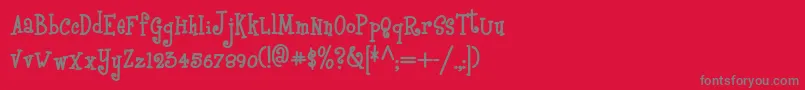 Boyzrgrossnf Font – Gray Fonts on Red Background