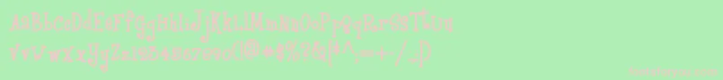 Boyzrgrossnf Font – Pink Fonts on Green Background