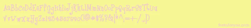 Boyzrgrossnf Font – Pink Fonts on Yellow Background