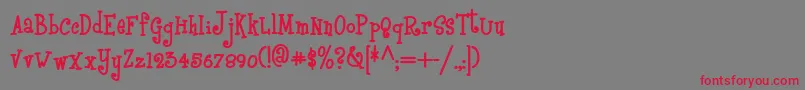 Boyzrgrossnf Font – Red Fonts on Gray Background