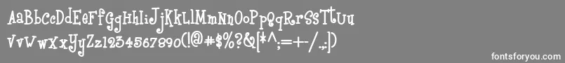 Boyzrgrossnf Font – White Fonts on Gray Background