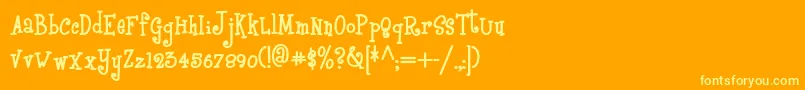 More about Boyzrgrossnf Font Boyzrgrossnf Font – Yellow Fonts on Orange Background