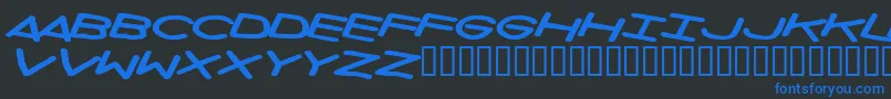 Privateinvestigations Font – Blue Fonts on Black Background