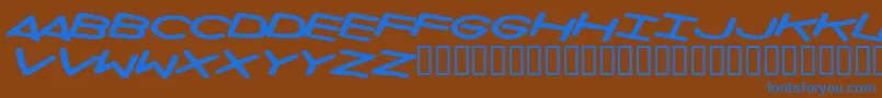 Privateinvestigations Font – Blue Fonts on Brown Background