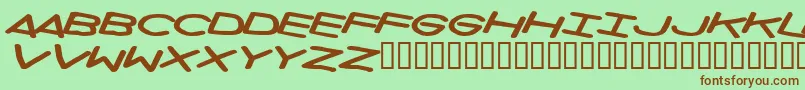 Privateinvestigations Font – Brown Fonts on Green Background