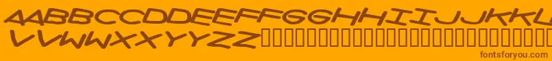 Privateinvestigations-fontti – ruskeat fontit oranssilla taustalla