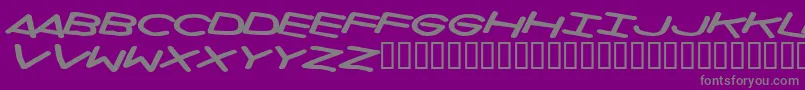 フォントPrivateinvestigations – 紫の背景に灰色の文字