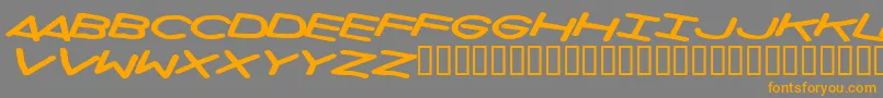 Privateinvestigations-fontti – oranssit fontit harmaalla taustalla