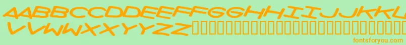 Privateinvestigations Font – Orange Fonts on Green Background