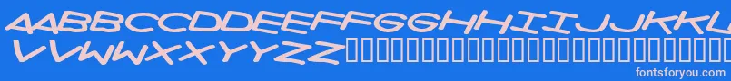 Privateinvestigations Font – Pink Fonts on Blue Background