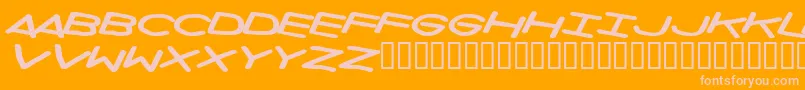 Privateinvestigations Font – Pink Fonts on Orange Background
