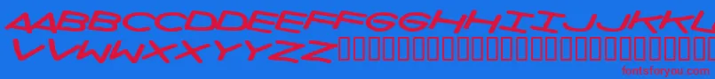 Privateinvestigations Font – Red Fonts on Blue Background