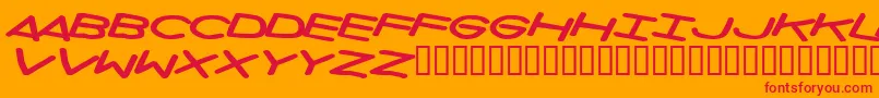 Privateinvestigations Font – Red Fonts on Orange Background
