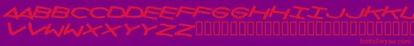 Privateinvestigations Font – Red Fonts on Purple Background