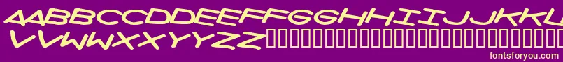 Privateinvestigations Font – Yellow Fonts on Purple Background