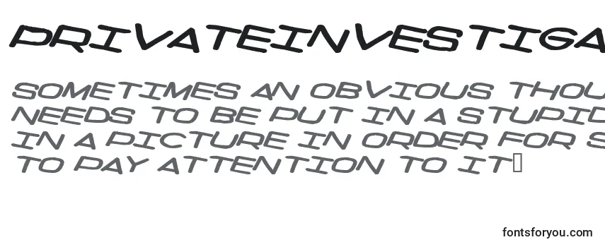 Privateinvestigations Font