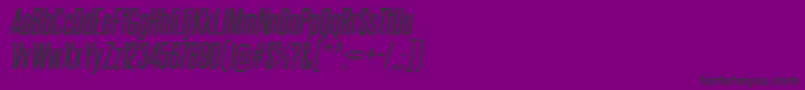 Czcionka SteelfishRgIt – czarne czcionki na fioletowym tle