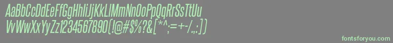SteelfishRgIt-fontti – vihreät fontit harmaalla taustalla