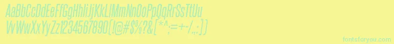 SteelfishRgIt Font – Green Fonts on Yellow Background