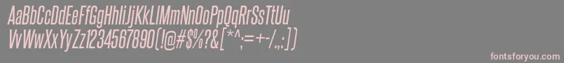 SteelfishRgIt-fontti – vaaleanpunaiset fontit harmaalla taustalla