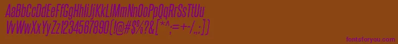 Czcionka SteelfishRgIt – fioletowe czcionki na brązowym tle