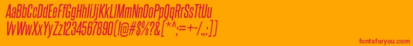 SteelfishRgIt Font – Red Fonts on Orange Background