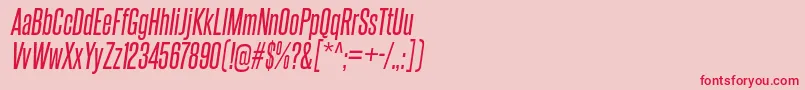 フォントSteelfishRgIt – ピンクの背景に赤い文字