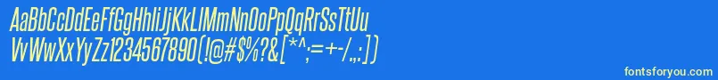 SteelfishRgIt-fontti – keltaiset fontit sinisellä taustalla