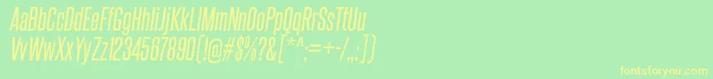 Шрифт SteelfishRgIt – жёлтые шрифты на зелёном фоне