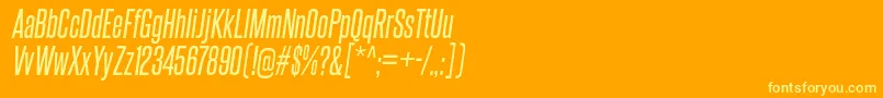 SteelfishRgIt-fontti – keltaiset fontit oranssilla taustalla