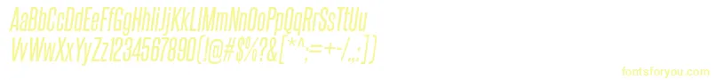 SteelfishRgIt-Schriftart – Gelbe Schriften auf weißem Hintergrund