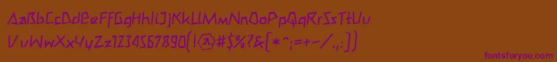 Шрифт Mateoromanll – фиолетовые шрифты на коричневом фоне