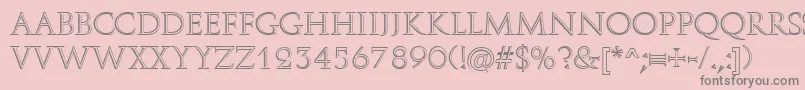 RomanStonecut Font – Gray Fonts on Pink Background