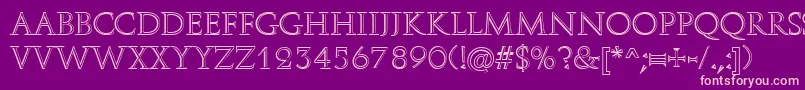 RomanStonecut Font – Pink Fonts on Purple Background