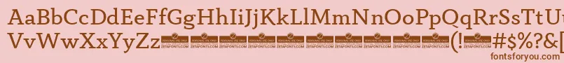 Шрифт AnaphoraBookTrial – коричневые шрифты на розовом фоне