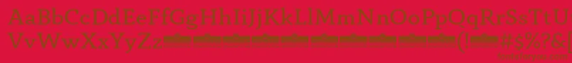 フォントAnaphoraBookTrial – 赤い背景に茶色の文字