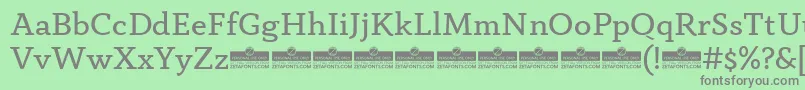 フォントAnaphoraBookTrial – 緑の背景に灰色の文字
