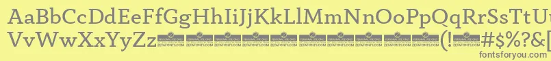 AnaphoraBookTrial-fontti – harmaat kirjasimet keltaisella taustalla