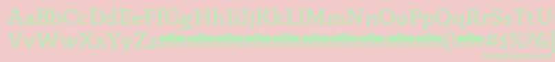 フォントAnaphoraBookTrial – ピンクの背景に緑の文字