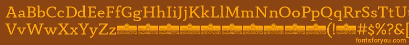 Шрифт AnaphoraBookTrial – оранжевые шрифты на коричневом фоне