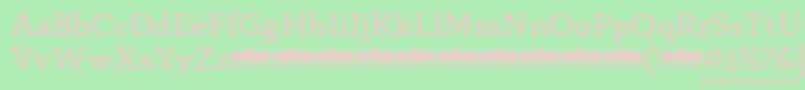 Шрифт AnaphoraBookTrial – розовые шрифты на зелёном фоне