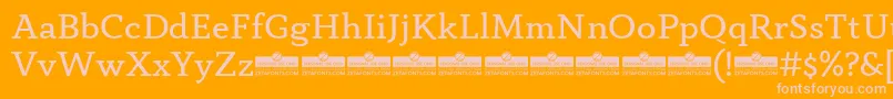 フォントAnaphoraBookTrial – オレンジの背景にピンクのフォント