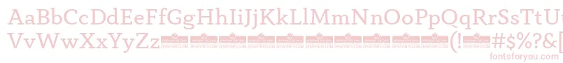 Шрифт AnaphoraBookTrial – розовые шрифты на белом фоне