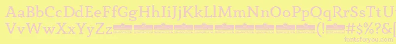 Шрифт AnaphoraBookTrial – розовые шрифты на жёлтом фоне