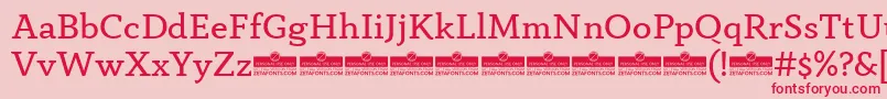 AnaphoraBookTrial Font – Red Fonts on Pink Background