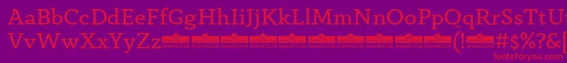 AnaphoraBookTrial Font – Red Fonts on Purple Background