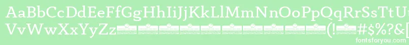 フォントAnaphoraBookTrial – 緑の背景に白い文字