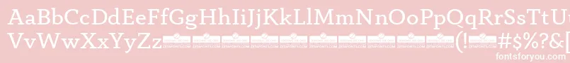 フォントAnaphoraBookTrial – ピンクの背景に白い文字