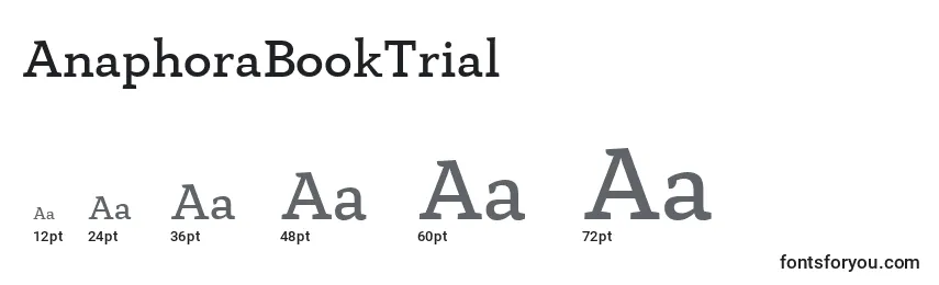 Größen der Schriftart AnaphoraBookTrial